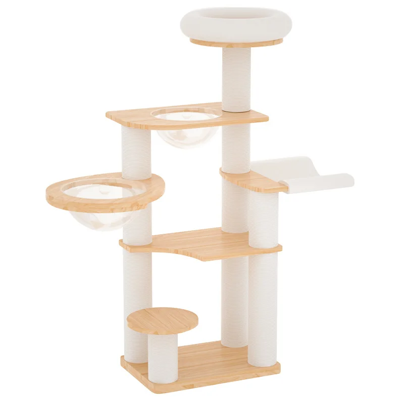 

All solid wood cat climbing frame integrated space capsule is large and does not occupy an area