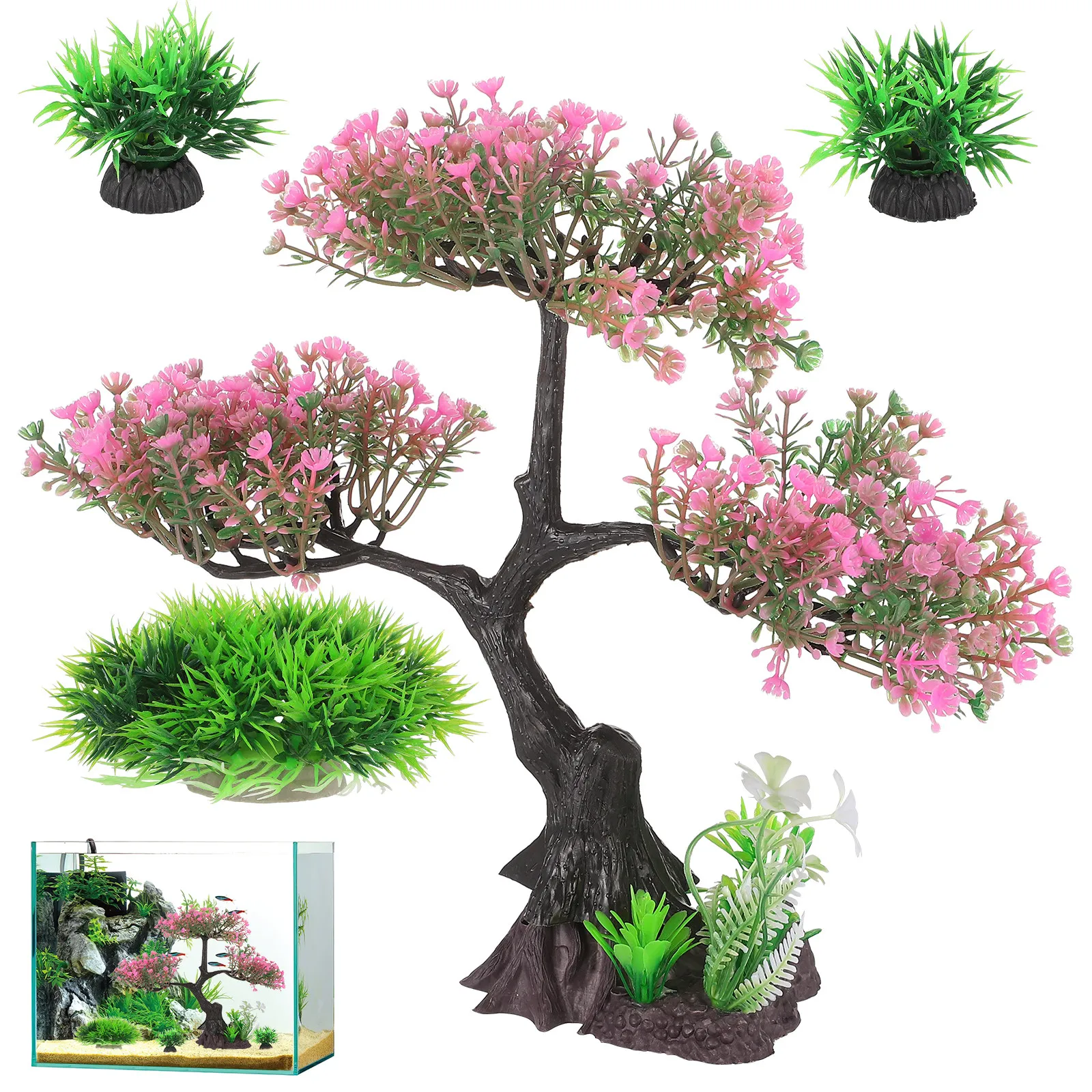 1Set Realistic Aquarium Plants - Aquarium Fish Variety 评论和价格