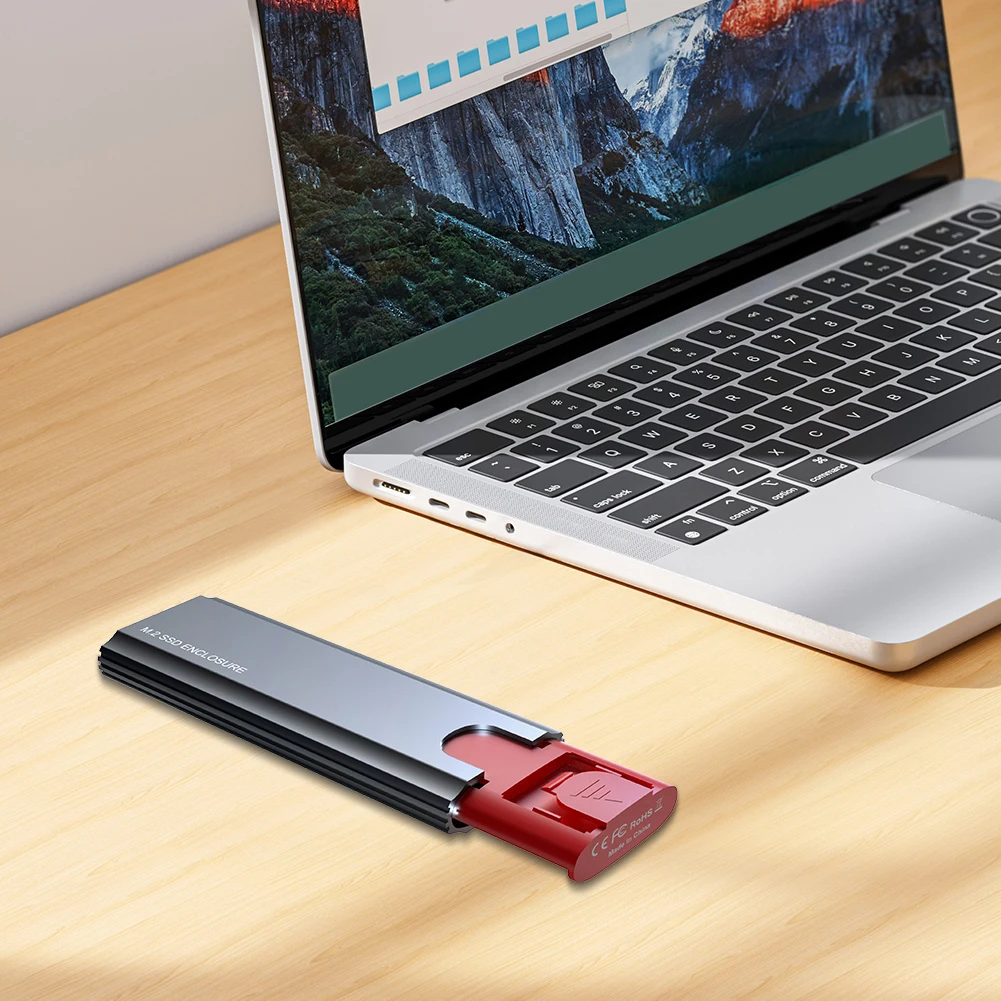 M.2 NGFF NVME SSD Enclosure ภายนอกกรณี USB3.1 Gen2 SSD SSD ฮาร์ดดิสก์ไดรฟ์สําหรับ 2230/2242/2260/2280 M2 NVMe SSD