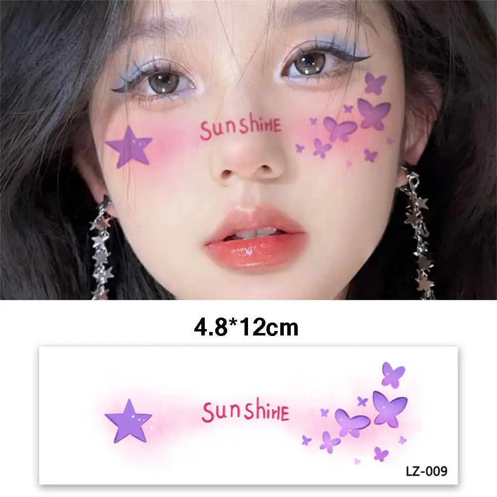 Colorful Body Art Make Up Face Sticker Creative Sweet Temporary Tattoos Girls Self Adhesive Love Party Corner Of Eyes Sticker