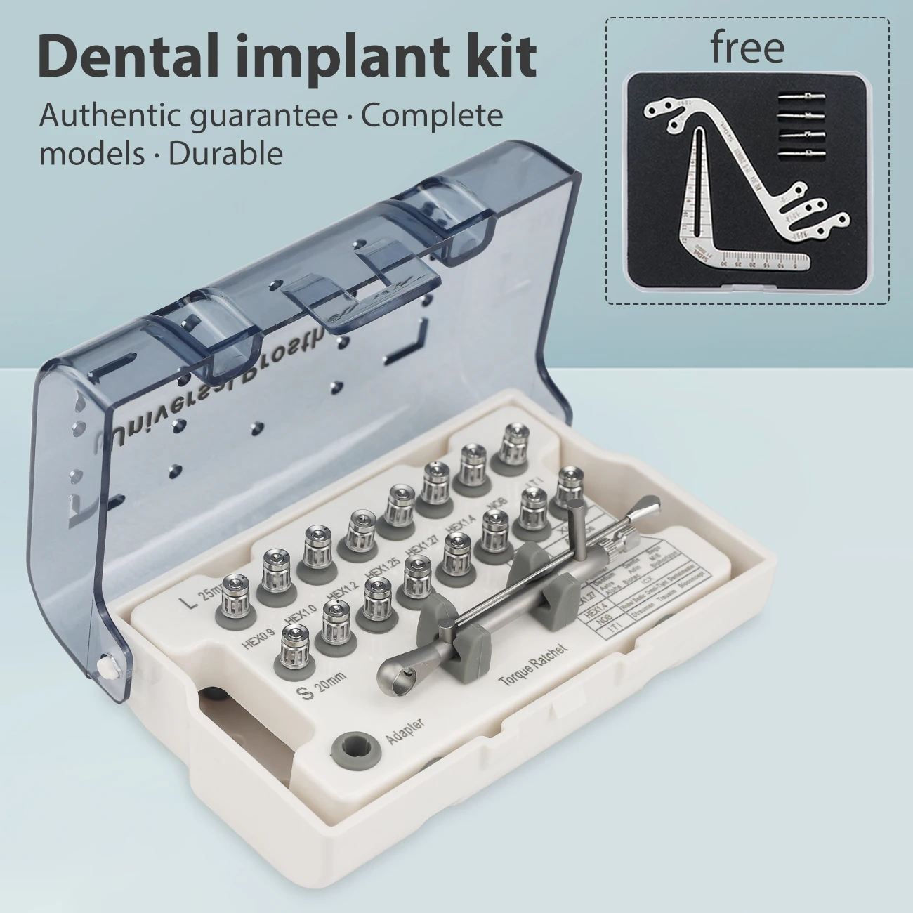 Dental Universal Implant Torque Screwdriver Wrench Prosthetic Restoration Ratchet Kits Dentistry Implant Tool 10-70NCM Hand Tool