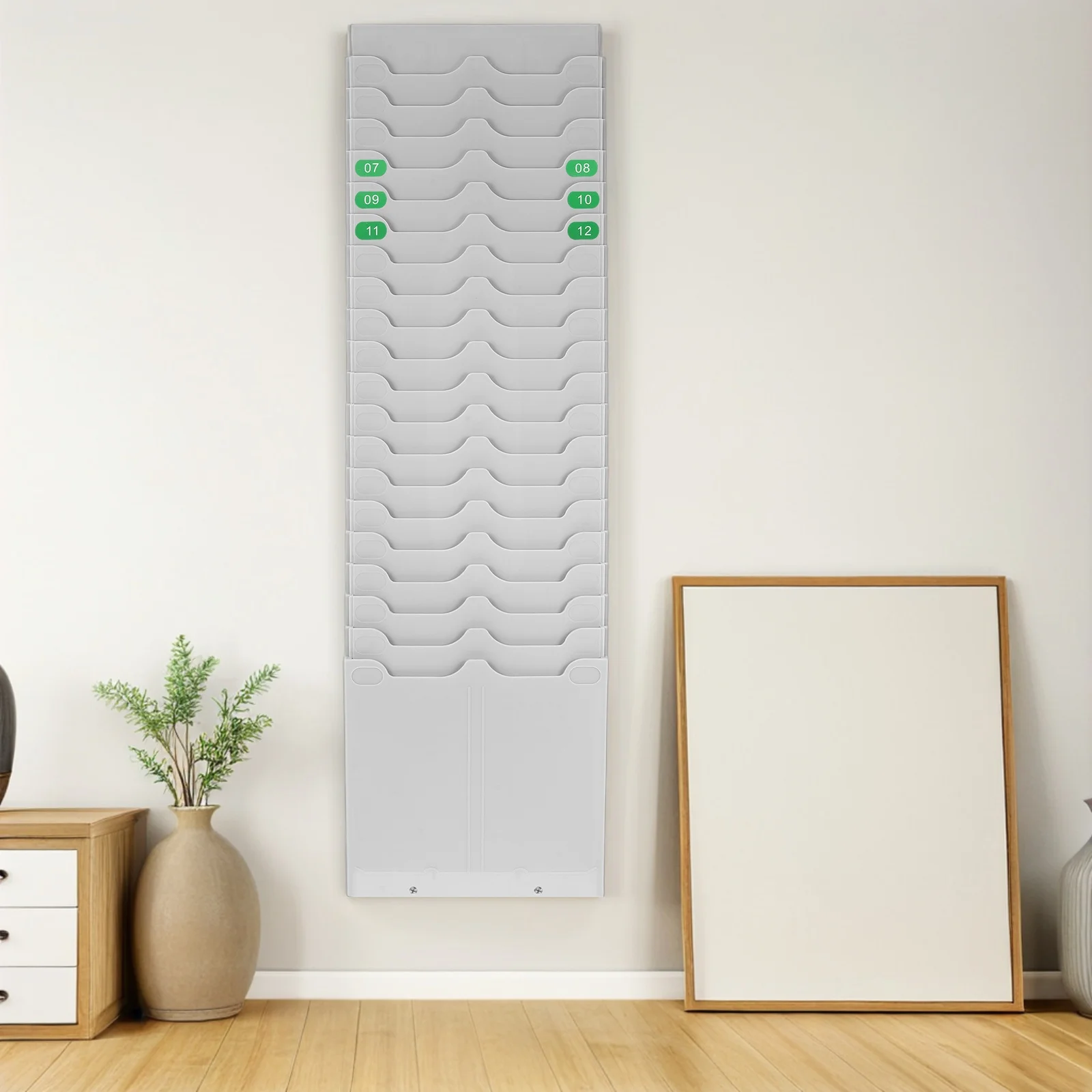 4 قطعة حامل بطاقات الحضور الدائمة حامل منظم تخزين البطاقات العمودية لبطاقات الوقت عرض موقف بطاقة الأعمال البلاستيكية