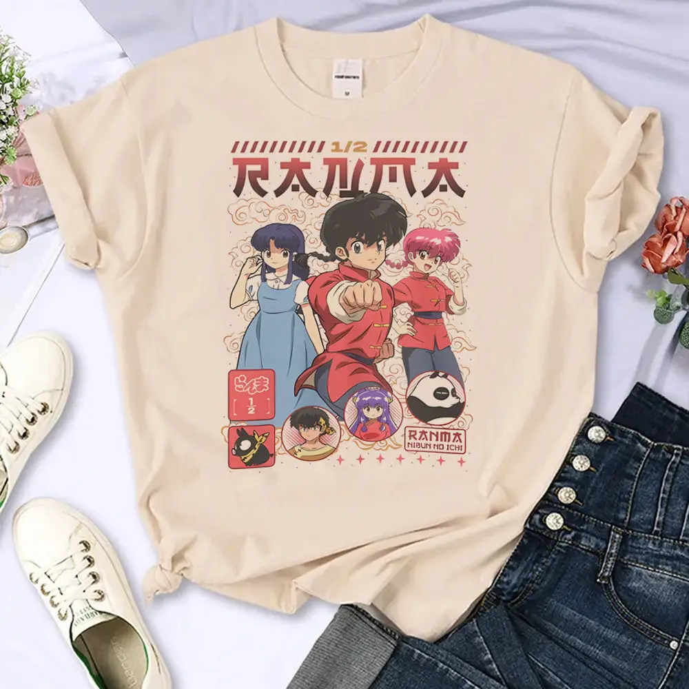Ranma Shirt Girl Trendy Kawaii Psychedelic Breathable Graphic T Shirt Men Women Pop Culture Trendy Graphic Graphic Aesthetic Top