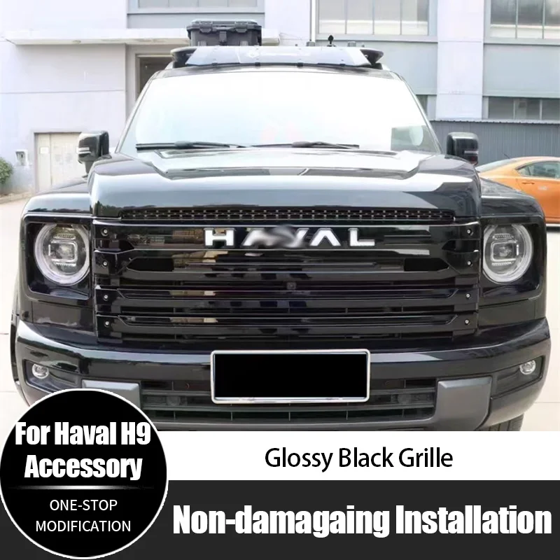 

For Haval h9 Glossy Black Abs Grille Trim Strips High Quality Car Exterior Modification Accessories