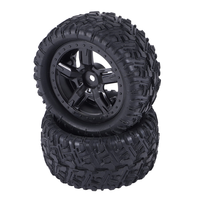 YSUN-4Pcs Rubber Tires Tyre Wheel P6973 For Remo Hobby Smax 1621 1625 1631 1635 1651 1655 1/16 RC Car Upgrade Parts