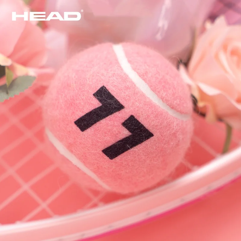 HEAD 2025 كرة تنس صينية جديدة لعيد الحب إصدار محدود كرة تنس عالية المرونة للتدريب كرة تنس مضغوطة متينة