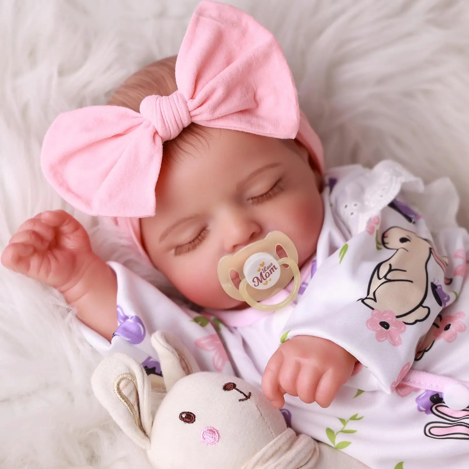 

BABESIDE 20-Inch Lifelike Reborn Baby Girl Doll – Realistic Poseable Newborn with Accessories, Ideal Christmas Gift for Kids Age