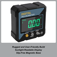 Digital Angle Gauge Magnetic Digital Angle Measuring Tool LED Display Protractor Precision For Carpentry Machining Woodworking