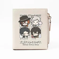 Stray Dogs Anime Wallet Cute Money Bag Dazai Osamu Student ID Card Holder Coin Purses Pu Leather Fashion Long Short Wallet