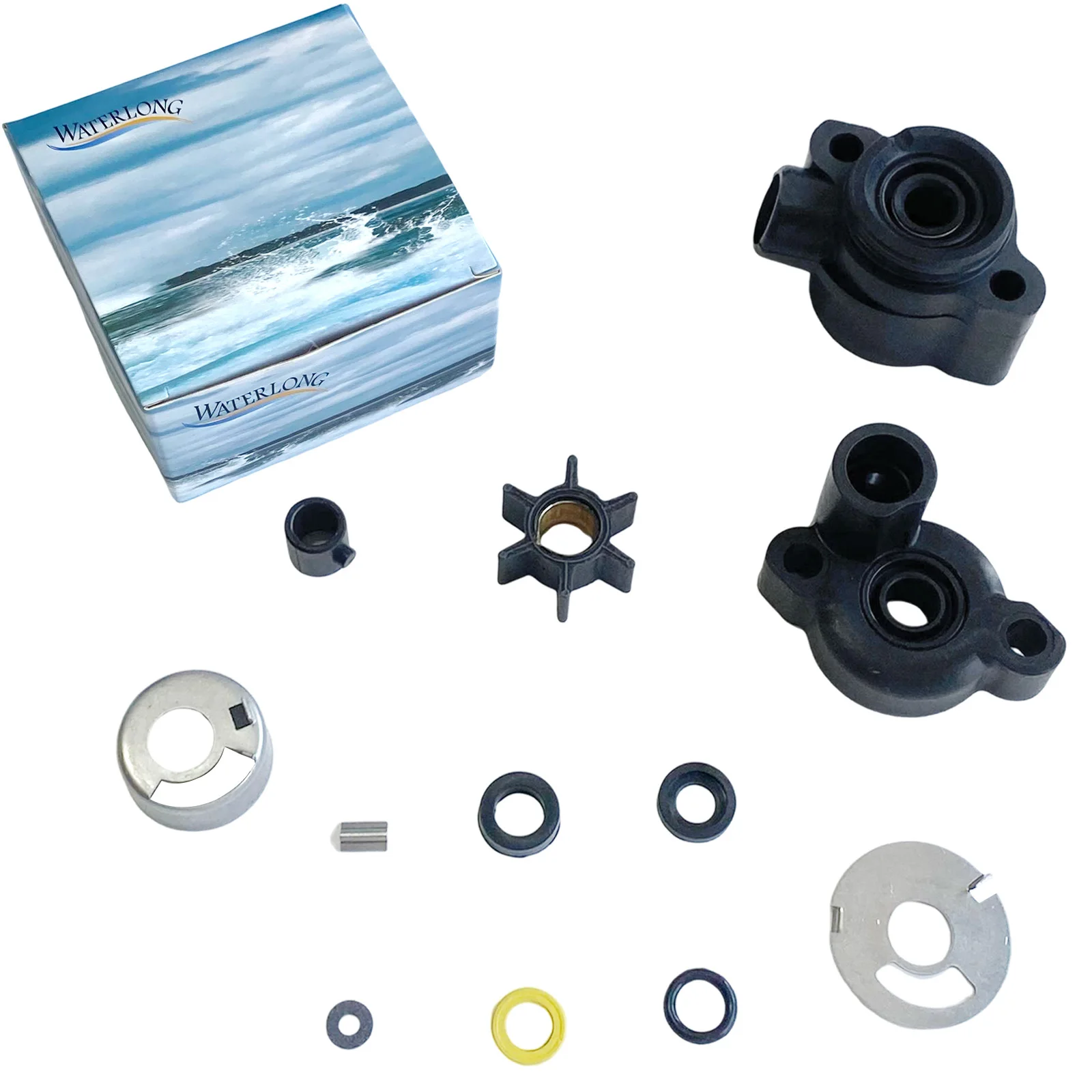 WATERLONG 70941A3 Water Pump Impeller Replaces for Mercury 2 Strokes 4hp 5hp 7hp 8hp 9hp 40hp Outboard