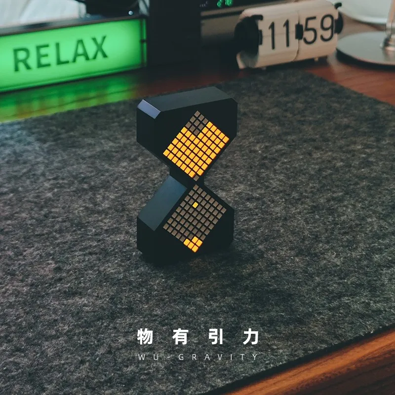 Gravity Electronic Hourglass Black Technology Desktop Ornament Graduation Birthday Gift