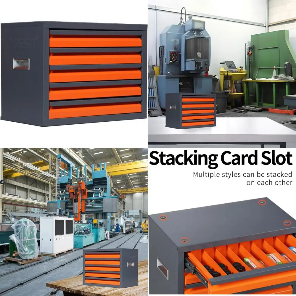 

Stackable 5-Drawer Cabinet for 1/16 to 3/8 Drill Bits and Milling Cutters Storage