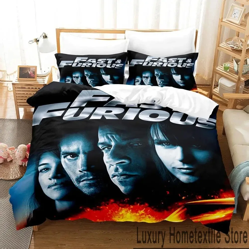 3D Print Fast and Furious Bedding Set Boys Girls Twin Queen King Size Duvet Cover Pillowcase Bed boys Adult Home Textileextile