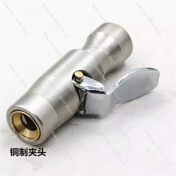 Copper Self-locking Tire Inflation Chuck Automotive Barometer Inflation Nozzle Tire Pressure Meter Inflation Tube