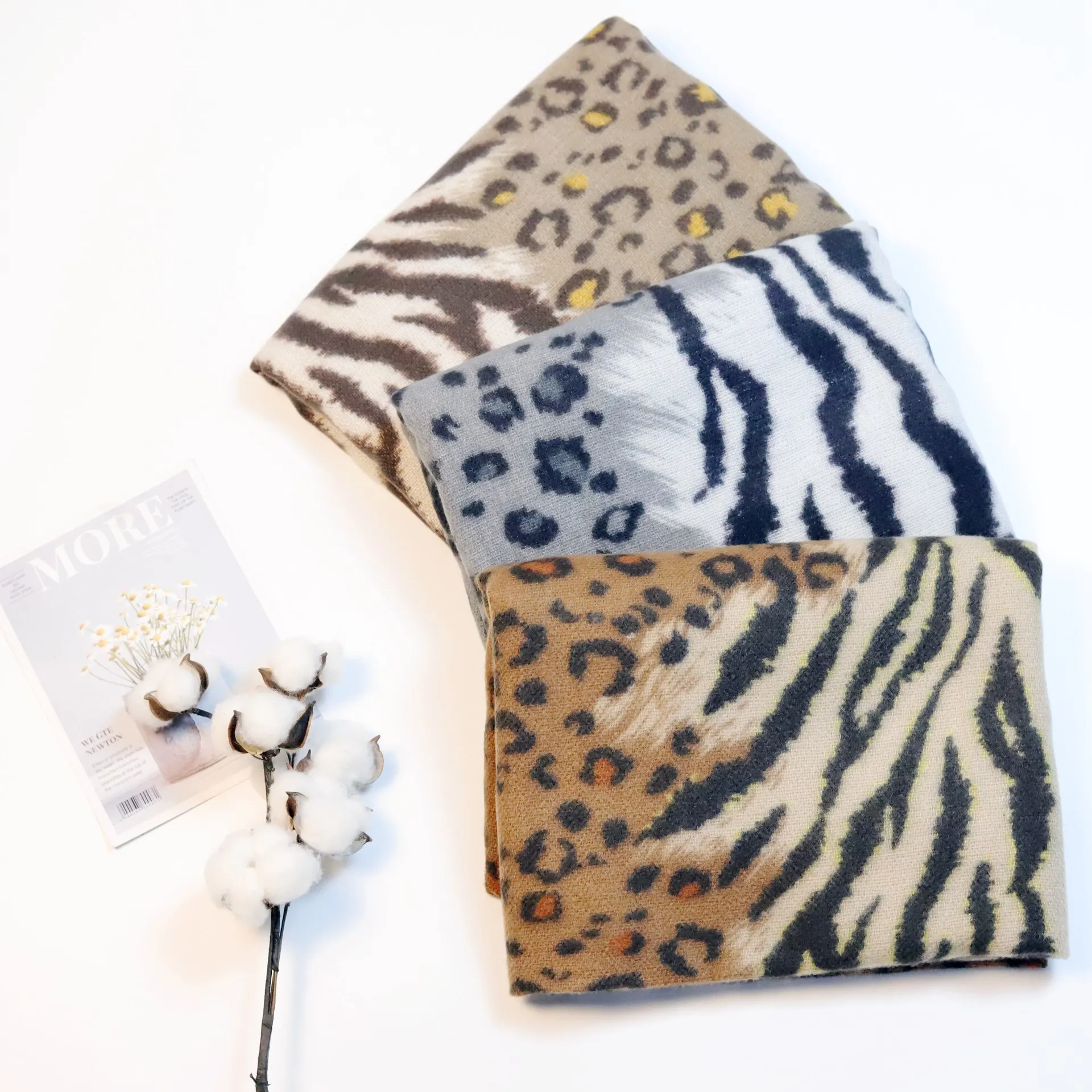 Wild Sexy Leopard Print Cashmere Scarf for Women Thick Shawl Luxury Clothes Muslim Scarves Autumn Winter New