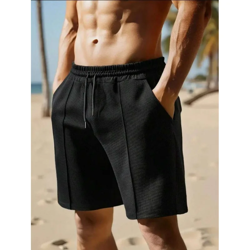 

Мужские вафельные шорты 92783: комфортные, дышащие, летние, повседневные, модные, короткие брюки