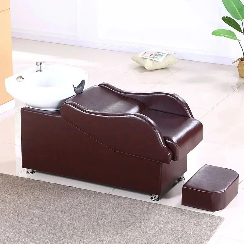 

Therapy Center Hairdressing Head Spa Shampoo Bed Water Jet Hair Stretcher Chair Washing Equipment Shaving Chairs Cadeira