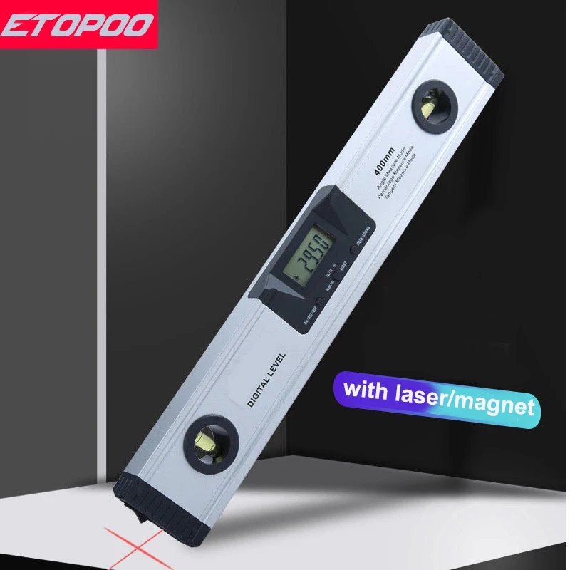 Digital display level electronic spirit level inclinometer laser magnetic decoration construction 1000mm aluminum alloy