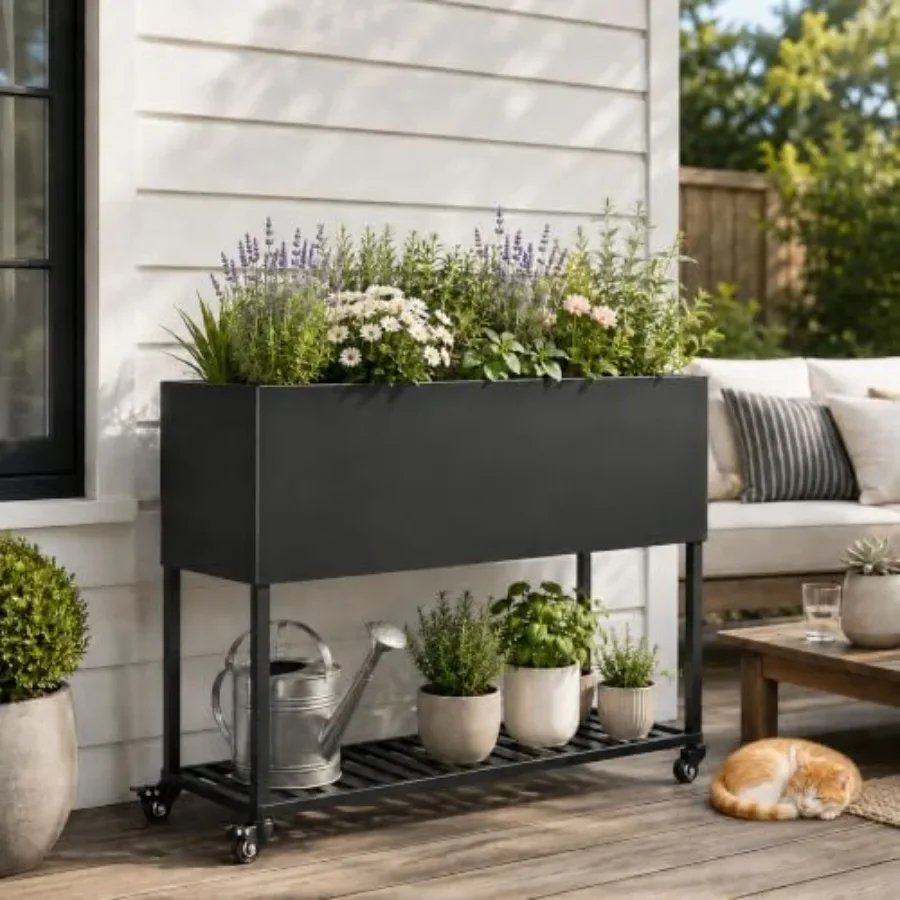 Raised Garden Bed with Wheels, 38