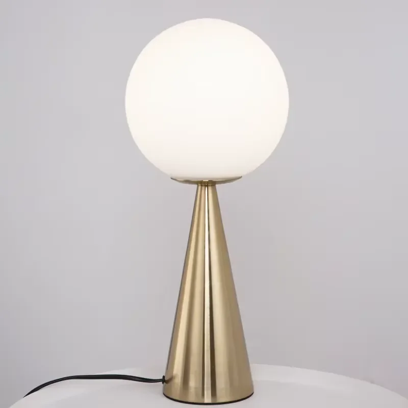 Modern Minimalist Gold Bedside Lamp Creative American Style Warm Light Hotel Desk Decor for Bedroom Home Nightstand Reading