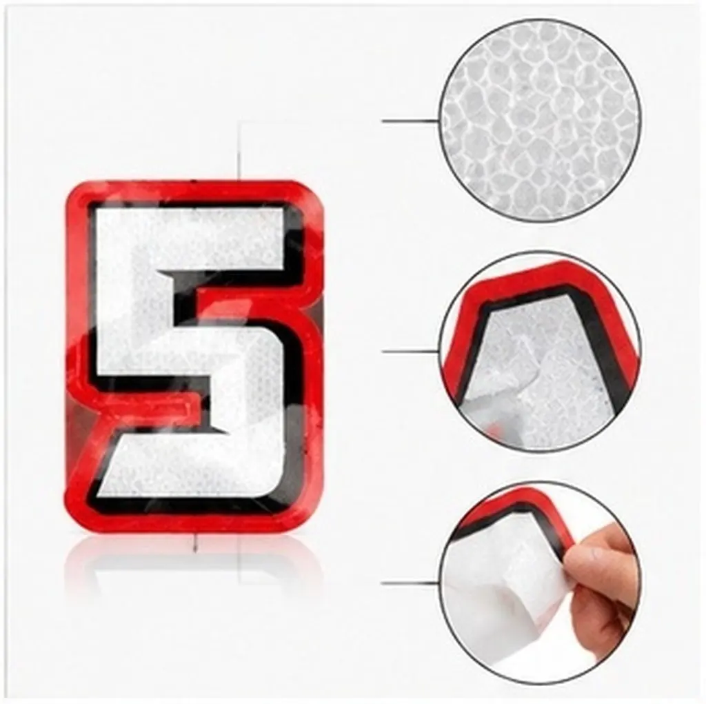 10Pcs Number Stickers Football Baseball Sports Decals Stickers for Motivation Youth Sports Accessories