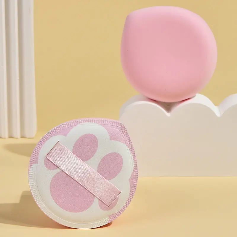 

Губка для макияжа с милыми кошачьими лапками, мягкая пушистая воздушная подушка, пуховка для основы, инструменты для макияжа, 4 шт., пуховка для пудры