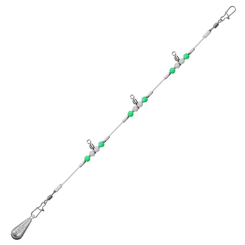 Imagen 1 del producto 3 uds aparejo líder de pesca cuentas luminosas nocturnas con giratorios Snap aparejo de pesca de mar 60cm 80cm 100cm 120cm