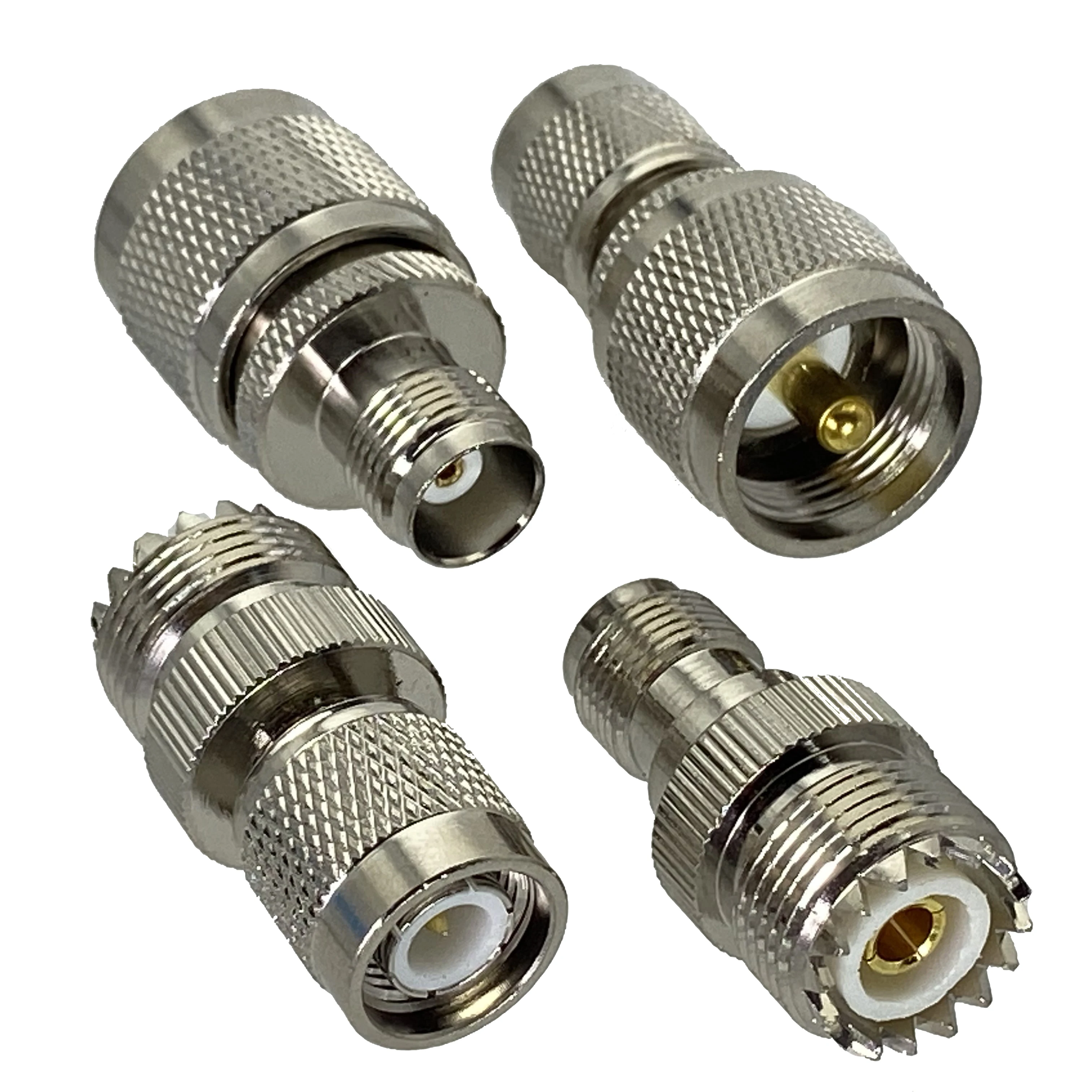 Connettore Adattatore UHF Da Femmina A Maschio – PL259 A TNC Argentato Per Antenne E Radio
