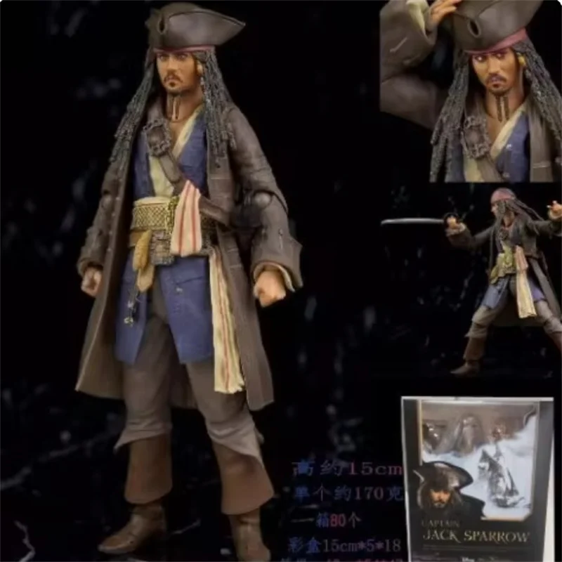 16 cm große Filmfiguren aus dem Film „Fluch der Karibik“, Jack Sparrow Actionfigur, bewegliches Modell, Anime-Sammlung, Spielzeug, Weihnachtsgeschenke – Detail 1