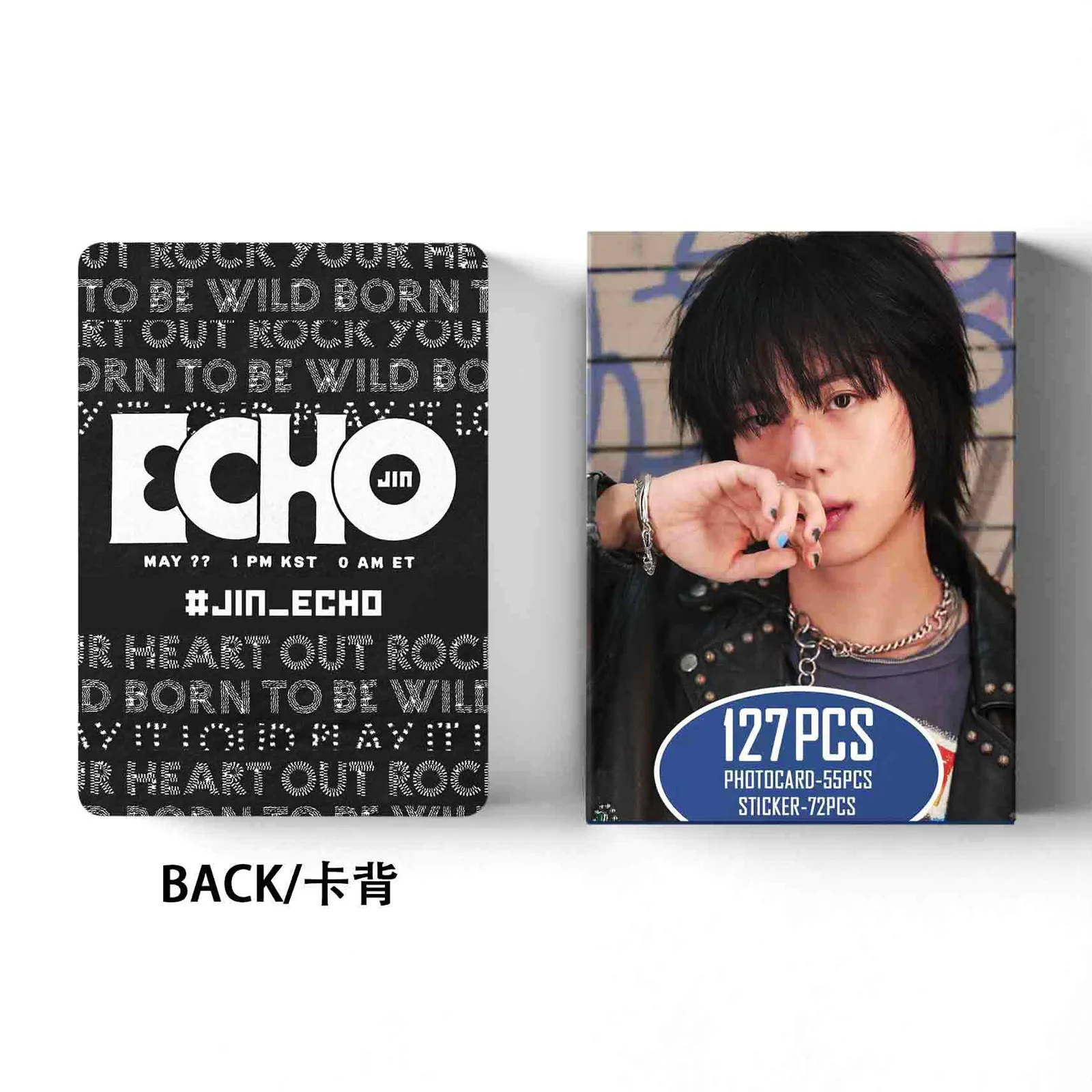 55+77Pcs/Set Kpop New Album《Echo》Cards JIN Photo Cards Small Stickers Postcard Photocards For Fans Collection Gift