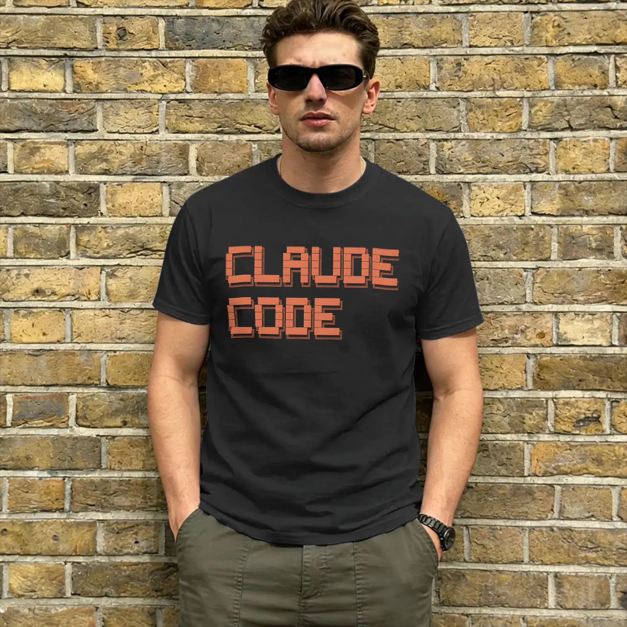 Men Claude Code Ai T Shirt  100% Cotton Tops Novelty Short Sleeve Crew Neck Tees Gift Idea T-Shirt