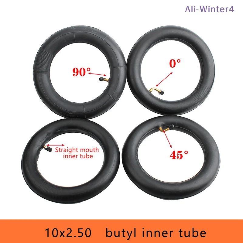 

【Winter4】10-дюймовая пневматическая шина 10x2.50 с внутренней камерой из бутилкаучука для электросамокатов, велосипедов и балансировочных машин