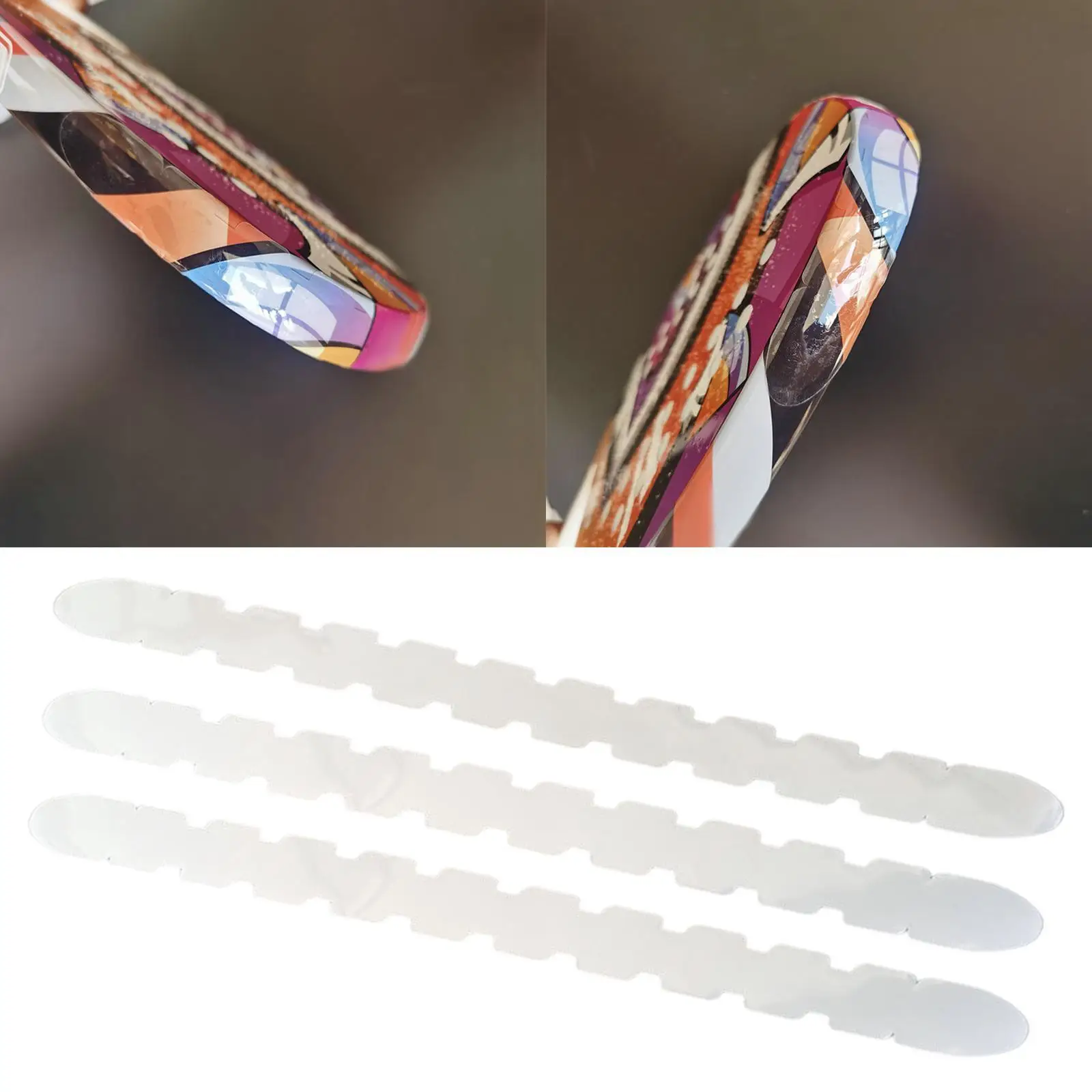 Badminton Tennis Racket Head Protector Sticker Frame Protective Tapes Guard Orange
