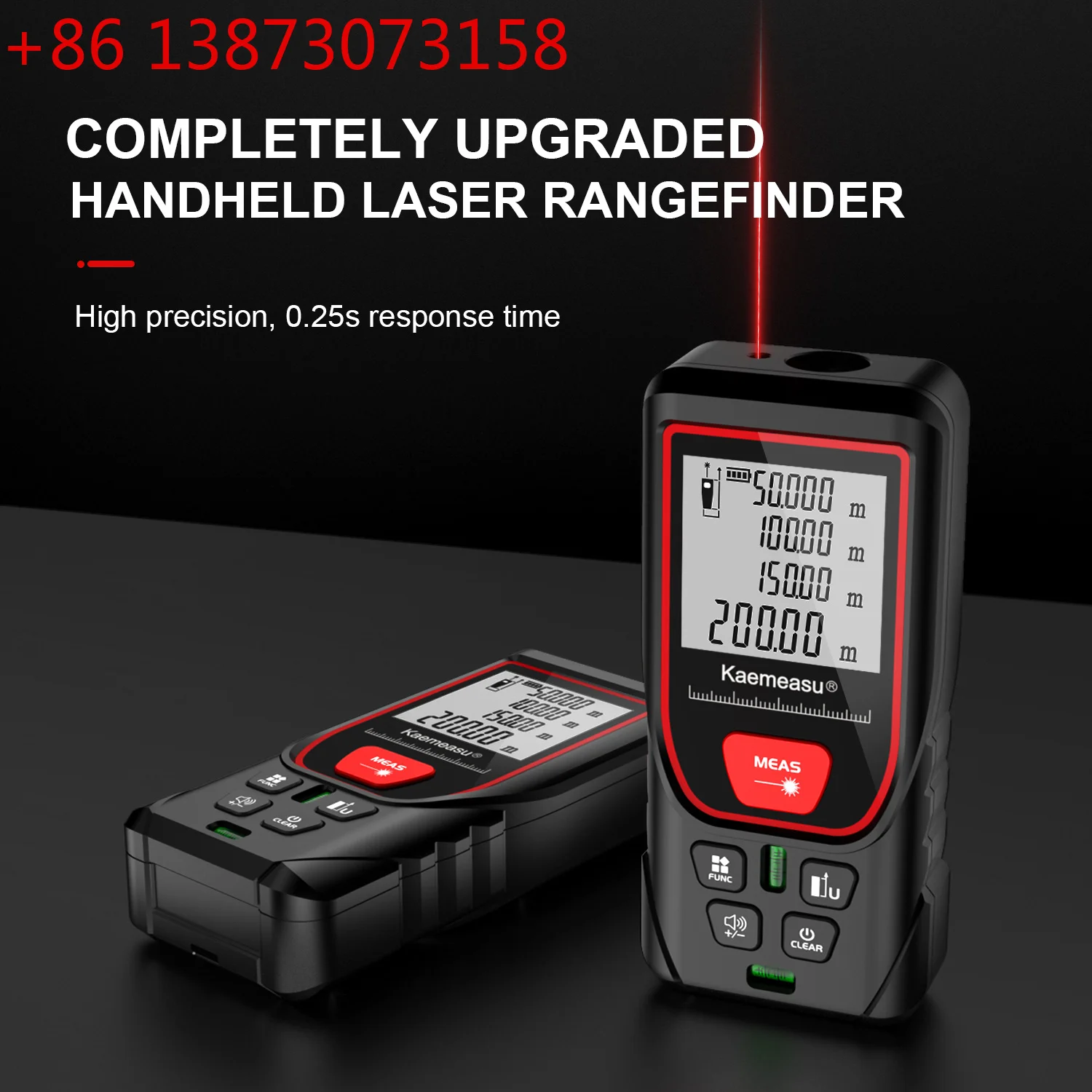 Red Laser Distance Meter 50M/100M/120M/150M/200M Digital Tape Measure Tool Precision Rangefinder With Distance/area/volume