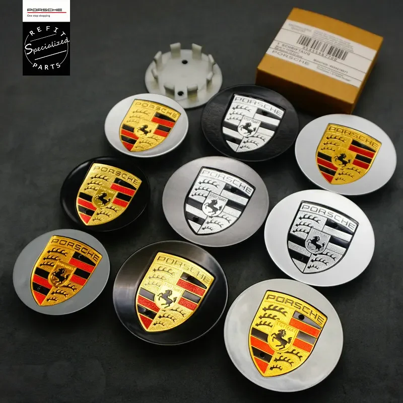 4 pcs for Porsche Boxster Cayman Cayenne 911 Macan Panamera 718 wheel center cover logo 65mm 76mm original wheel hub cover logo