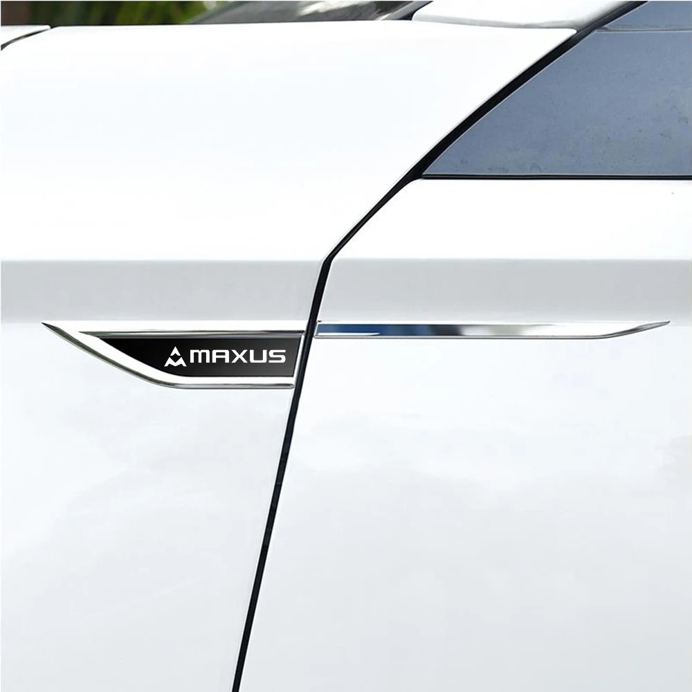 2pcs Car Door Fender Side Blade Badge Car Body Protective Metal Sticker For Maxus T60 T70 T90 Car Styling Accessories