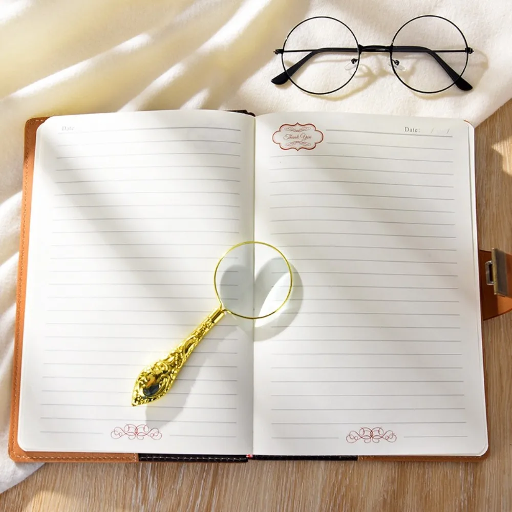 Creative Dazzling Lockable Journal Square PU PU Leather Notebook Thickened Pages A5 Premium Quality Notepad Travel