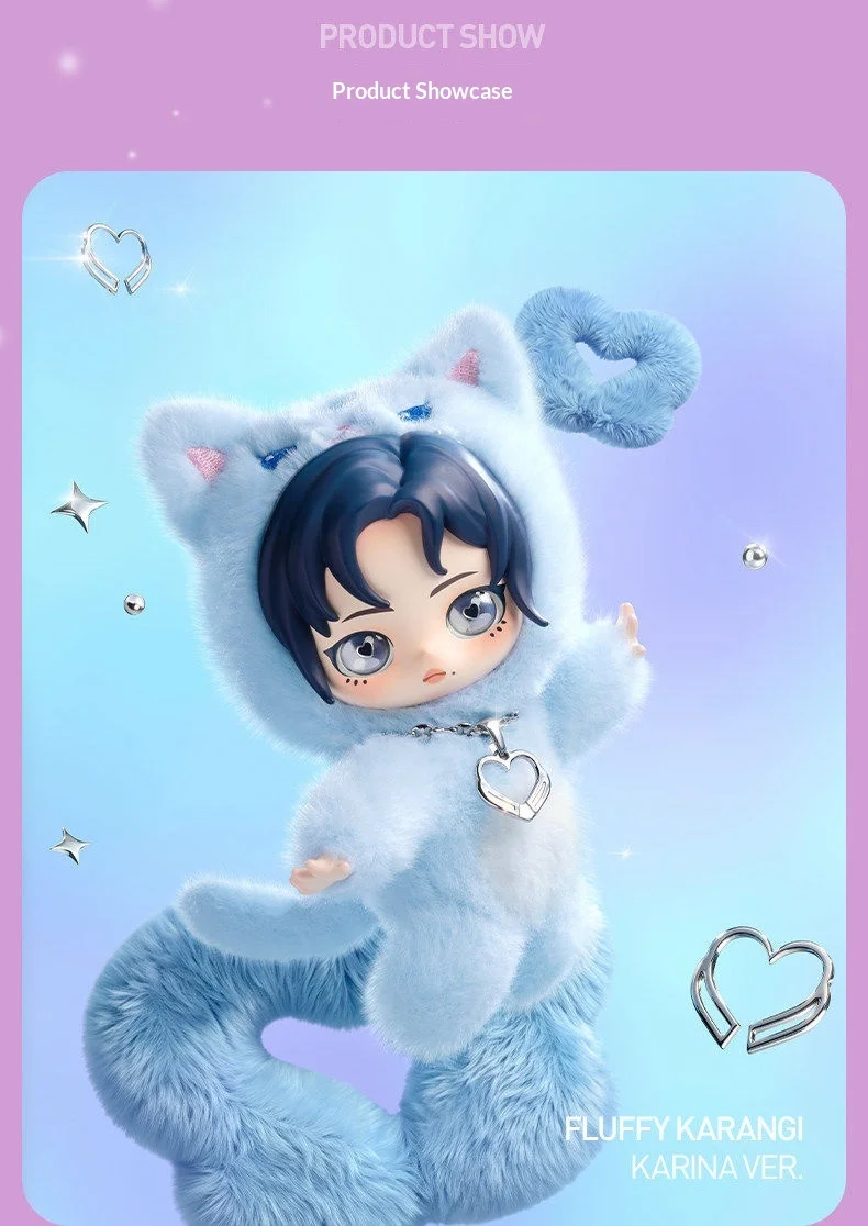 Original PopMart Aespa Fluffy Friends Serie Blindbox Weiche Puppe Schlüsselanhänger KPOP Idol Merch Niedliche Schreibtischdekoration Geschenk für Fans Spielzeug – Detail 19
