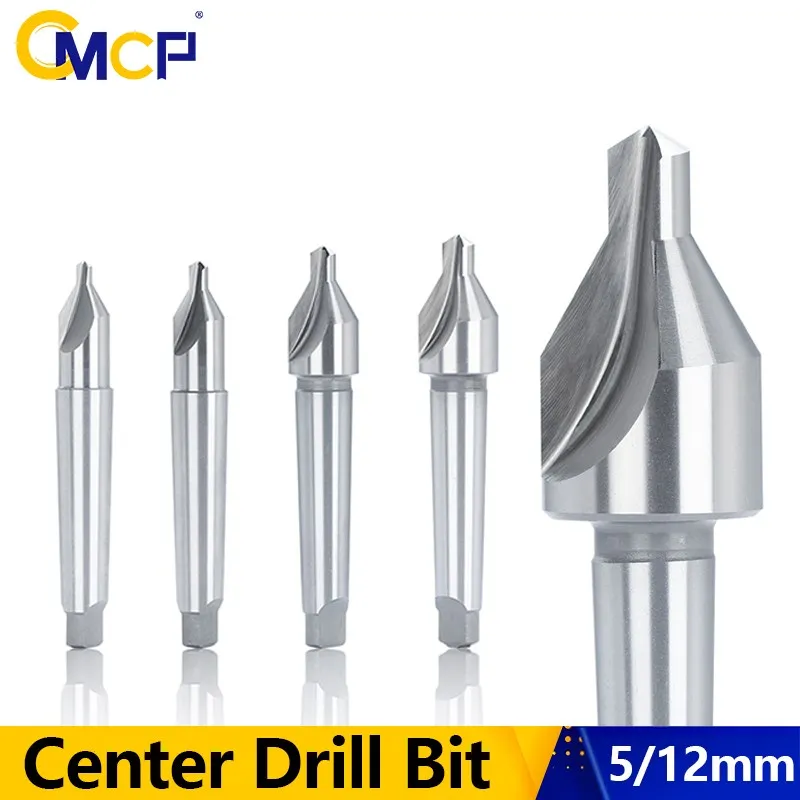 CMCP Center Drill Bit with Weldon Shank A B Type 5 6 8 10 12mm Hole Drill Cutter for Steel Aluminum Copper Drilling Tool