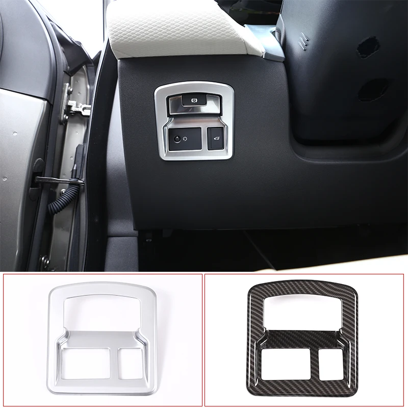 For Land Rover Range Rover Velar 2017-21 ABS chrome Inner Tail Door Switch Frame Electronic handbrake Cover Trim Car Accessories