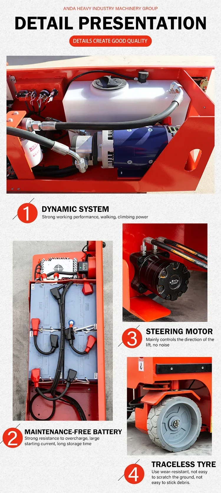 6-12M Telescopische Ladder Schaarlift Telescopische Lift Eén Man Lift Zwaar uitgevoerd verhogend werkplatform voor bouwonderhoud