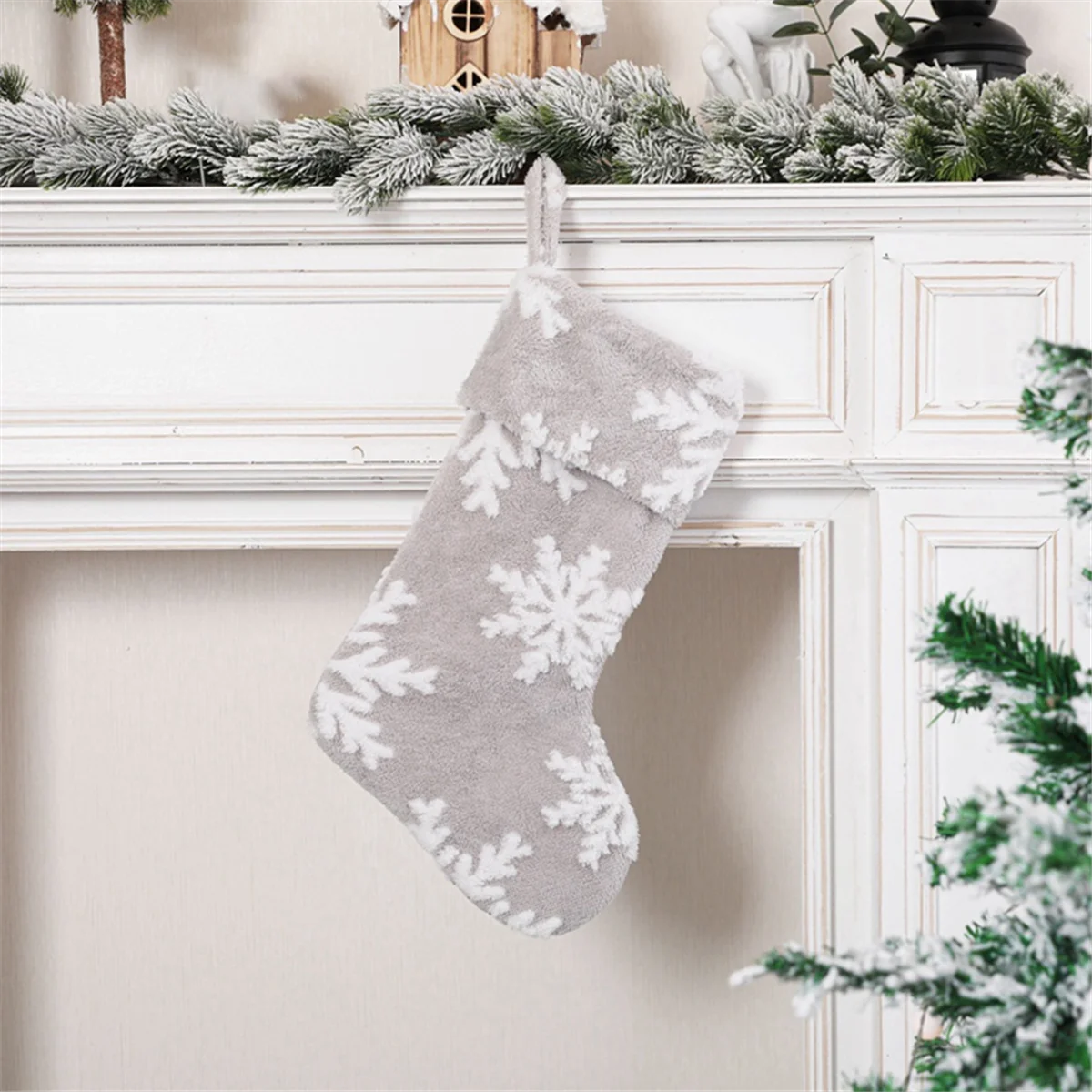 Christmas Socks Pendant Gift Storage Bag Pouch Candy Storage Bag Festival Adornment Candy Christmas Tree image 2