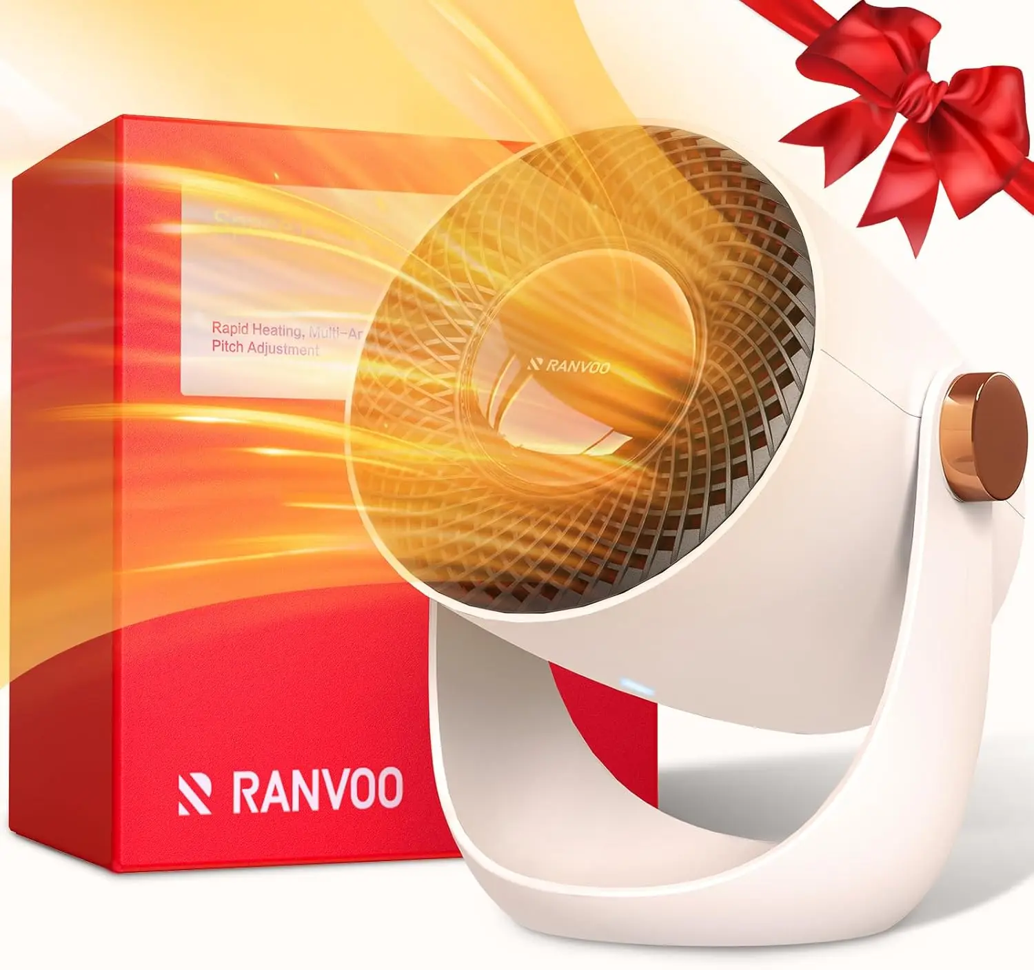 

Graphene Space Heater 120° Swing, Portable Indoor Heater with Dust Filter & Tip-Over Protection