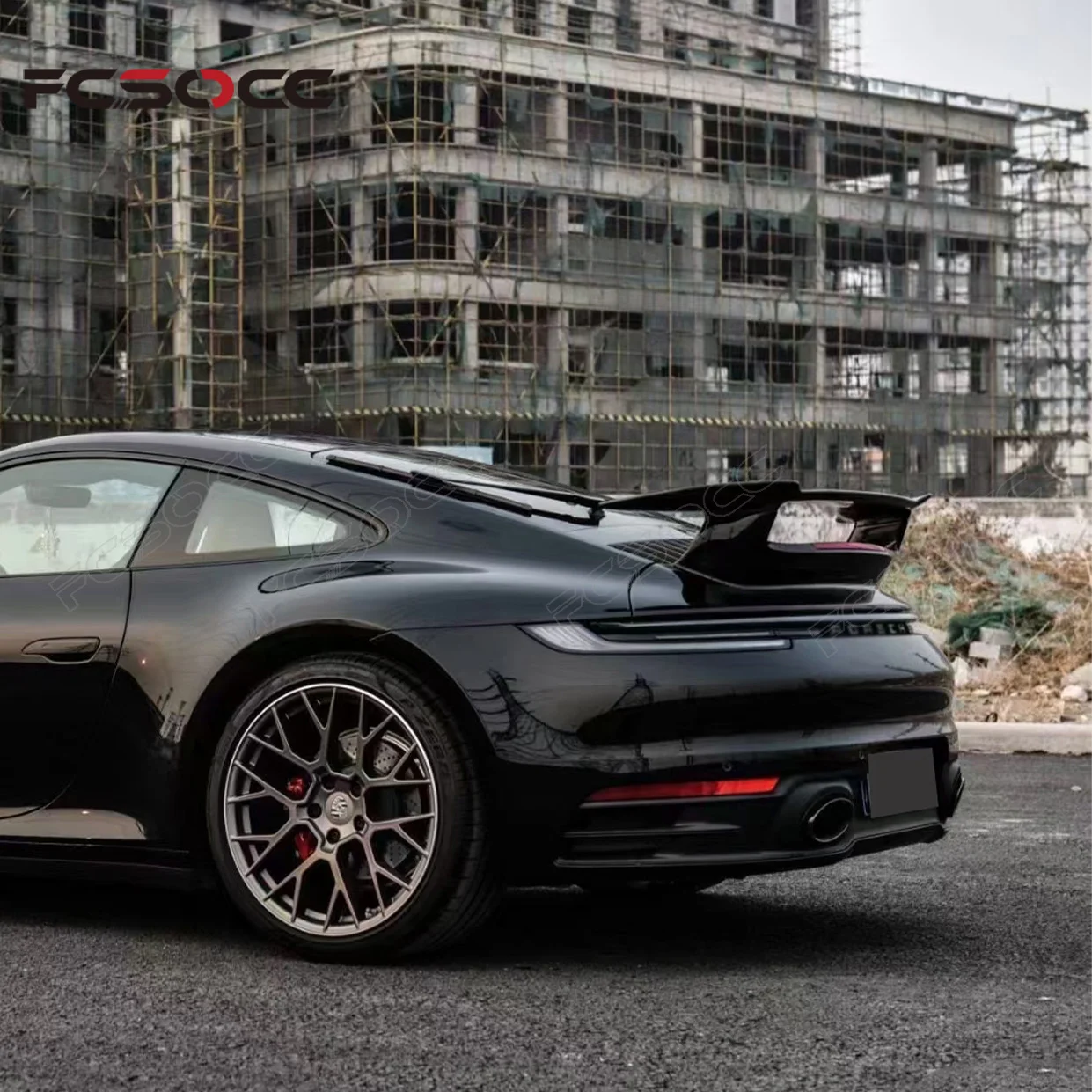 

For Porsche 992 Carbon Fiber Spoiler Tail fins Rear Trunk Spoiler Guide Wing Rear Wing Upgrade body kit