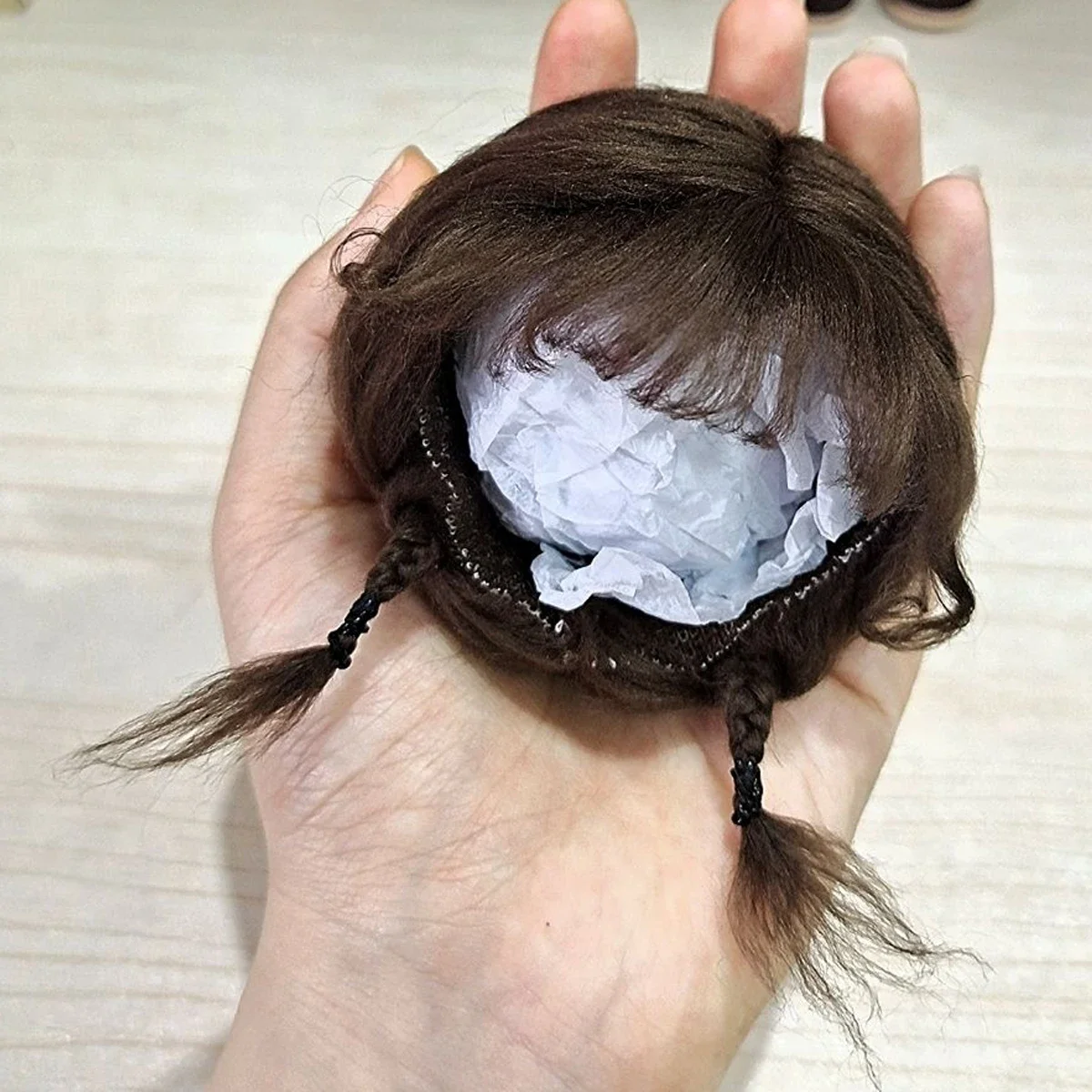 New Doll\'s Wig for 1/6 Bjd Doll Ob11 Imitation Beach Wool Fake Hair Diy Girl Toys Dress Up Fashion Doll Accessories, No Doll