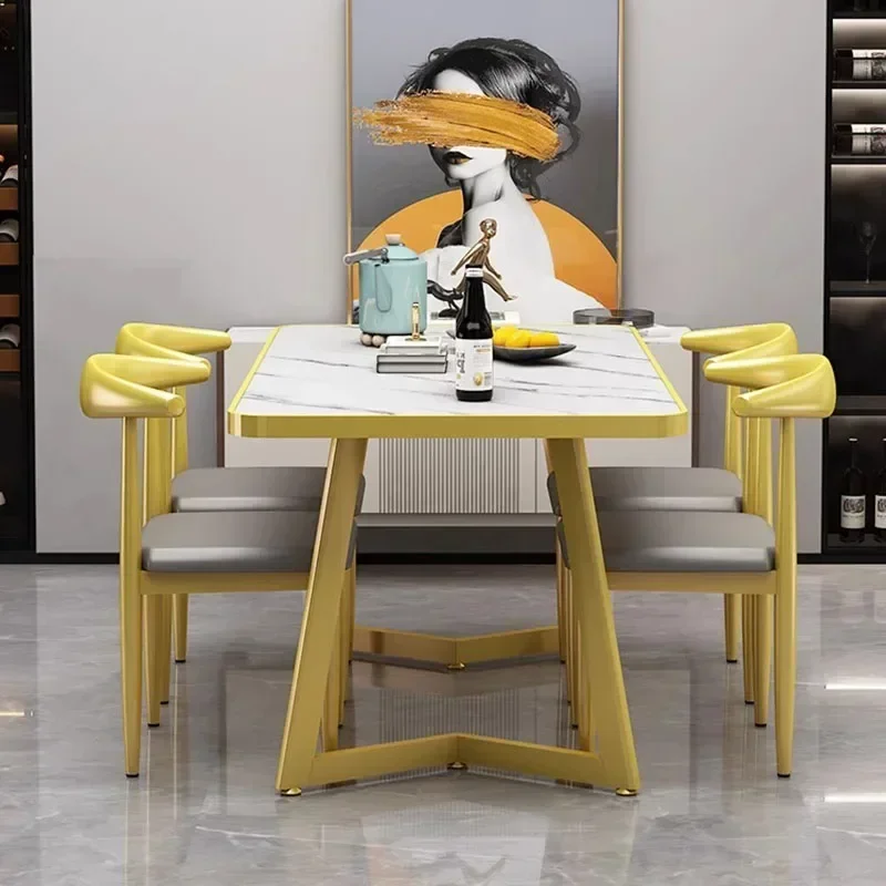 

Luxury Rectangle Dining Table Modern Nordic Living Room Dining Table European Style Mesas De Comedor Garden Furniture Sets