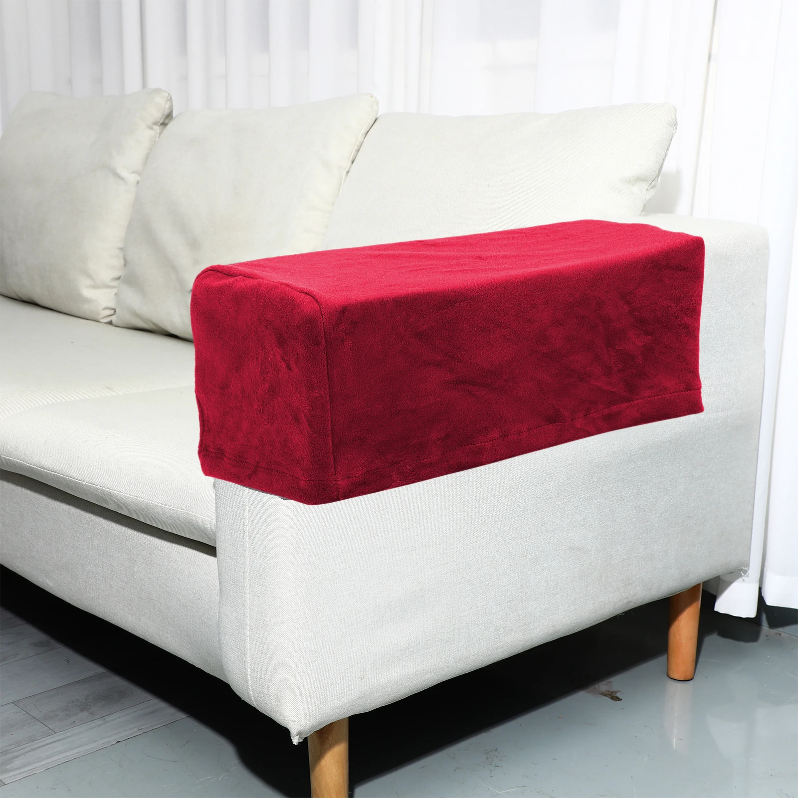 

1 Pair Premium Polyester Sofa Armrest Covers Elastic Couch Arm Protectors Durable Furniture Decorative Universal Chair Covers