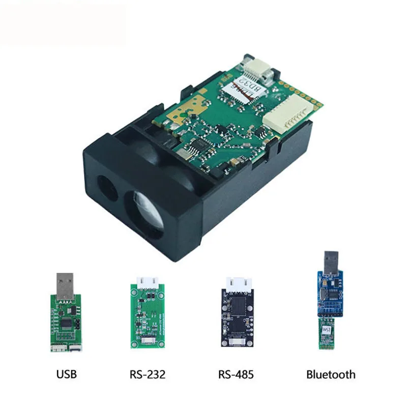 JRT M88B Laser Distance Sensor Module UART TTL 40m Millimeter Precision RS485 RS232 USB 50m Laser Ranging Module for Forklift