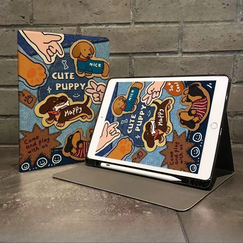 

Cute Bear Ipad Case for Air6 Air7 13in Tablet Cases 11th 10th 10.9in Kawaii Puppy Case for Ipad Mini7 9th 10.2 Protective Cover