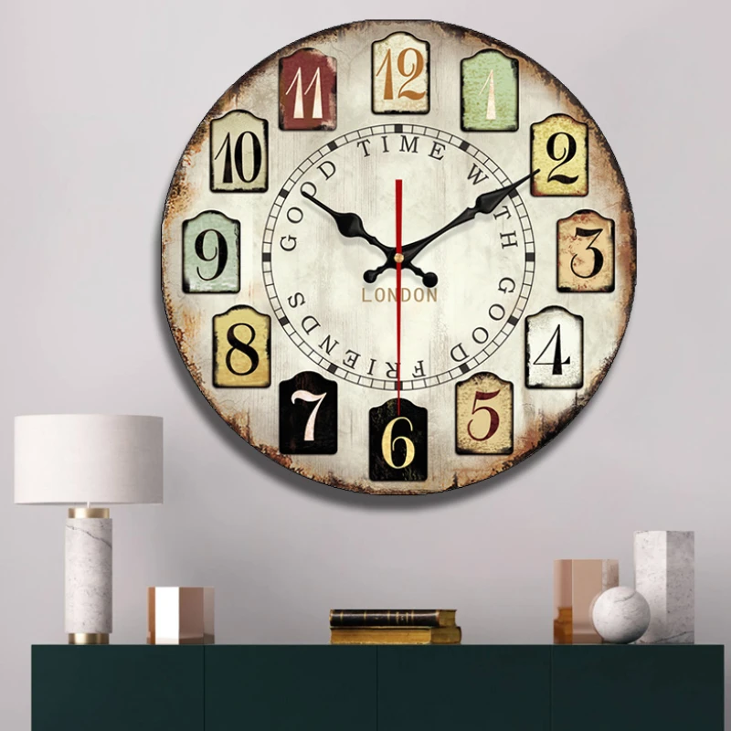 

Unique Digital Wall Clock Industrial Design Round Vintage Minimalist Wall Clock Design Aesthetic Wanduhr Living Room Furniture